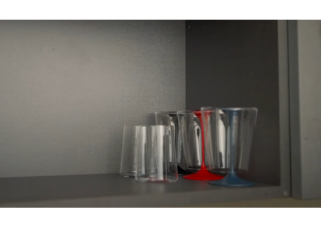 Splitglass Bleu Gobelet/Verre à Vin Blanc Aimanté Modulable (Sans Pied