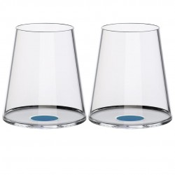 Splitglass Blauw Magnetische Rode Wijnbeker/Glas (Zonder Steel) 2 stuk