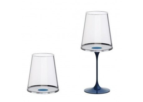 Splitglass Blauw Magnetische Rode Wijnbeker/Glas (Zonder Steel) 2 stuk