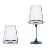 Zie dia Splitglass Blauw Magnetische Rode Wijnbeker/Glas (Zonder Steel) 2 stuk