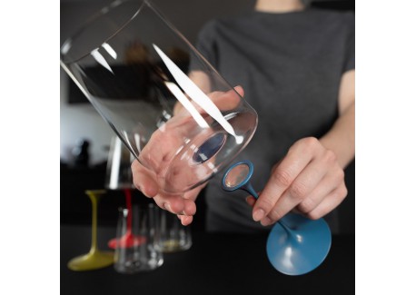 Splitglass Blauw Magnetische Rode Wijnbeker/Glas (Zonder Steel) 2 stuk