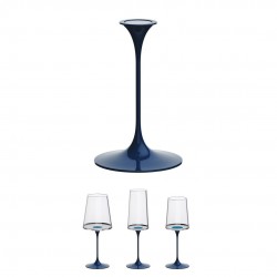 Splitglass Blauw Magnetische Modulaire Basis voor Wijn of Champagnegla
