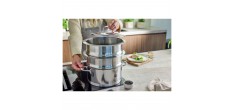 Specialties 5 Stapelbare Stoommand van RVS 20 cm met Afneembare Handgr