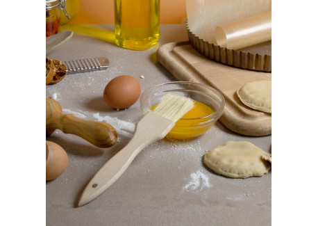 Pinceau à Patisserie Manche en Bois de Hêtre 19 cm 