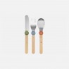 Voir la slide Le Petit Gourmet Set Couverts pour Enfant avec Clips Vert Corail Bleu