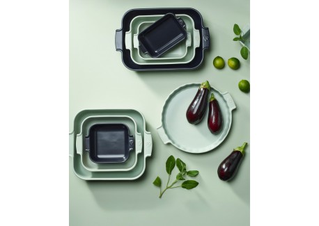 Appolia Plat à Four Céramique Rectangulaire 25x17 cm Vert Mat Sauge -N