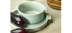 Appolia Moule à Soufflé Rond Céramique 22 cm Vert Mat Sauge 