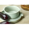 Zie dia Appolia Souffléschaal Keramische 22 cm Mat Saliegroen