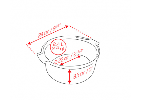 Appolia Moule à Soufflé Rond Céramique 22 cm Vert Mat Sauge 