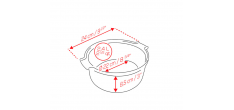Appolia Moule à Soufflé Rond Céramique 22 cm Vert Mat Sauge 