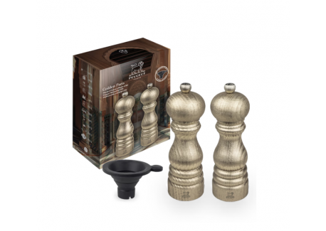 Golden Paris Duo Set Pepermolen en Zoutmolen 18 cm