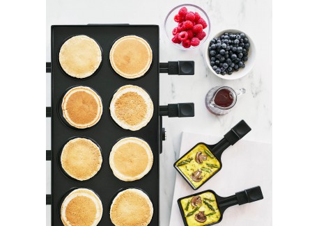 Bistro Gourmet Appareil à Raclette 3-en-1 sans PFAS (8 pers) 