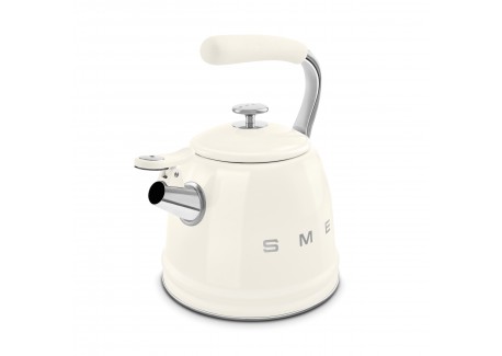 Bouilloire à Sifflet Emaillée 2,3 L Blanc Crème WKF01CR 