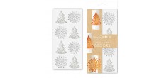 Tapis en Silicone Tuile Sapins et Flocons de Neige Noël 