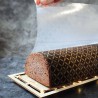 Voir la slide Feuille de Transfert Déco en Chocolat Motif Doré Bûche Noël 28,5x19 cm