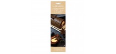 Feuille de Transfert Déco en Chocolat Motif Doré Bûche Noël 28,5x19 cm