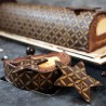 Voir la slide Feuille de Transfert Déco en Chocolat Motif Doré Bûche Noël 28,5x19 cm