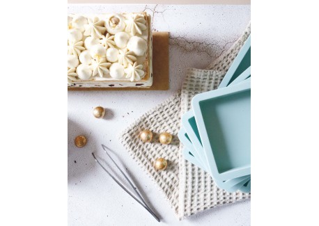 Rechthoekige Siliconen Laagcake en Biscuitvorm 25x10 cm 3 stuks