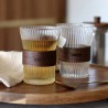 Zie dia Karl Geribbelde Borosilicaatglas en Houten Theeglazen 0,25 L Set van 2