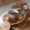 Zie dia Karl Theekopje met Infuserfilter van Geribbeld Borosilicaatglas 0,30 L