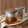 Voir la slide Karl Tasse à Thé avec Filtre Infuseur en Verre Borosilicate Strié 0,30