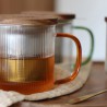 Zie dia Karl Theekopje met Infuserfilter van Geribbeld Borosilicaatglas 0,30 L