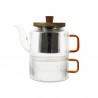 Voir la slide Karl Théière avec Filtre Inox 0,4 L + Tasse Verre Borosilicate Strié 0
