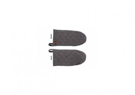 Stoff Ovenwanten Katoen Chambray Antraciet