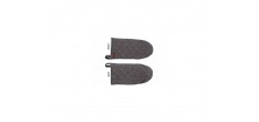 Stoff Ovenwanten Katoen Chambray Antraciet