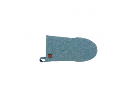 Stoff Ovenwanten Katoen Chambray Blauw