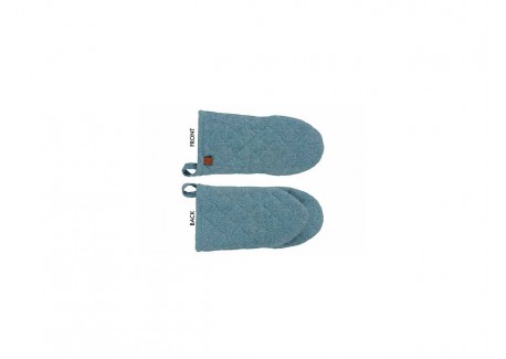 Stoff Gant à Four Coton Chambray Chiné Bleu 