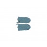 Zie dia Stoff Ovenwanten Katoen Chambray Blauw