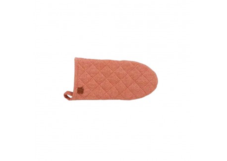 Stoff Gant à Four Coton Chambray Chiné Terracotta 