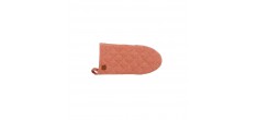 Stoff Gant à Four Coton Chambray Chiné Terracotta 