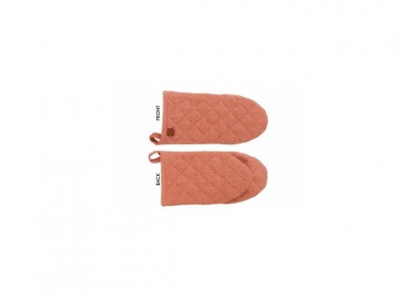 Stoff Ovenwanten Katoen Chambray Terracotta