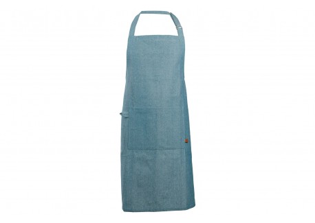 Stoff Tablier de Cuisine Homme/Femme Coton Chambray Chiné Bleu 