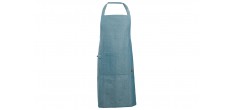 Stoff Tablier de Cuisine Homme/Femme Coton Chambray Chiné Bleu 