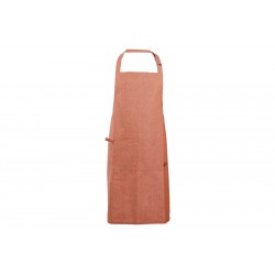 Stoff Tablier de Cuisine Homme/Femme Coton Chambray Chiné Terracotta -