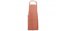 Stoff Tablier de Cuisine Homme/Femme Coton Chambray Chiné Terracotta -