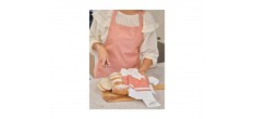 Stoff Set 3 Torchons Coton Chambray Terracotta 50x70 cm 