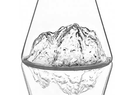 Topographic 1L Borosilicaatglas Waterkaraf - Mont Blanc