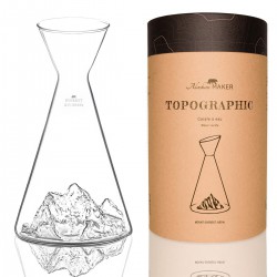 Topographic Mont Everest Carafe à Eau Montagne Verre Borosilicate 1L -