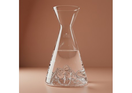 Topographic 1L Borosilicaatglas Waterkaraf - Mont Everest