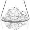 Zie dia Topographic 1L Borosilicaatglas Waterkaraf - Mont Everest