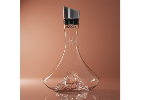 Topographic Wijnkaraf Borosilicaatglas Berg- Pic du Midi d'Ossau