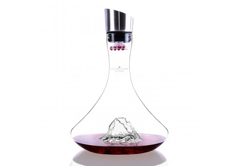 Topographic Pic du Midi d'Ossau Carafe à Décanter Vin Montagne Verre -