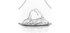 Topographic Wijnkaraf Borosilicaatglas Berg- Pic du Midi d'Ossau
