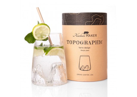 Topographic Borosilicaat Longdrinkglas Berg 45 cl - Grand Canyon