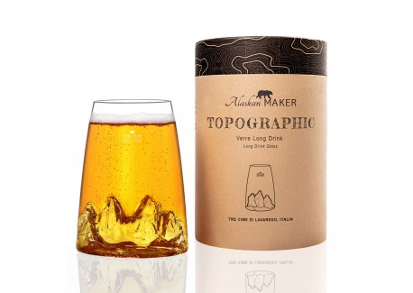 Topographic Borosilicaat Longdrinkglas Berg 45 cl -Tre Cime di Lavared