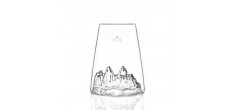 Topographic Tre Cime di Lavaredo Verre Longdrink Borosilicate Montagne